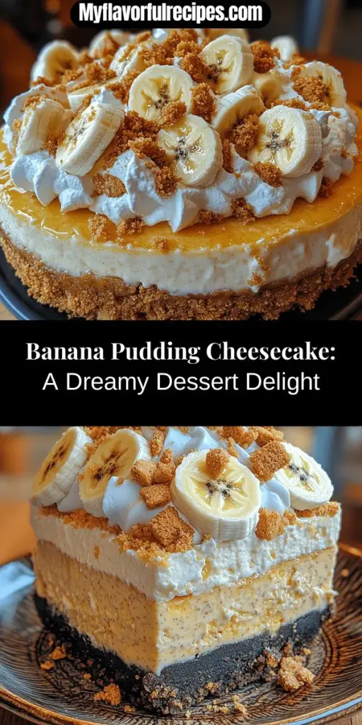 Discover the delicious world of Banana Pudding Cheesecake Delight, where creamy cheesecake meets classic banana pudding. This irresistible dessert features a crunchy vanilla wafer crust topped with a rich cheesecake layer, fluffy banana pudding, and finished off with whipped cream and fresh banana slices. Perfect for gatherings or just a sweet treat at home, this dessert is sure to impress everyone and create unforgettable moments around the table. Dive into this delightful recipe and enjoy a slice of nostalgia!