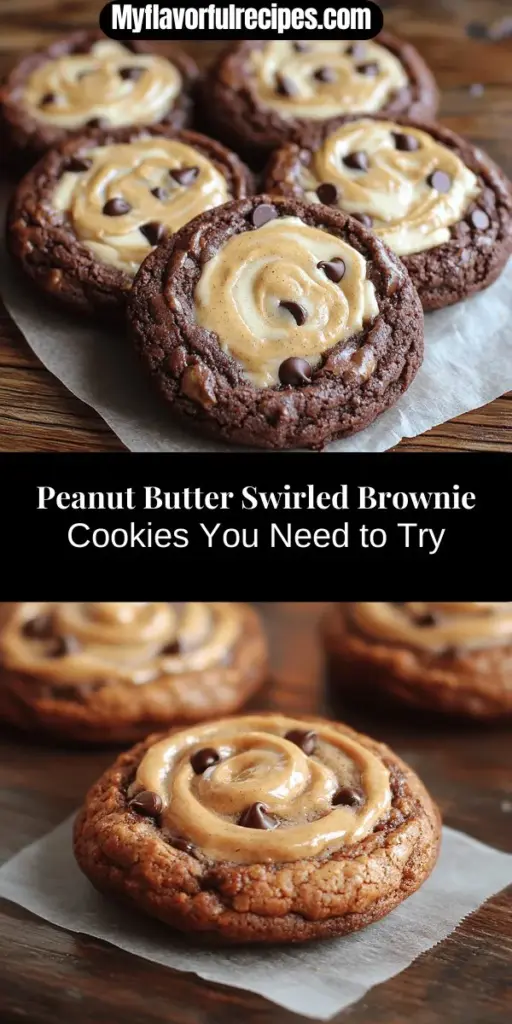 Craving something sweet and satisfying? Try our Swirled Brownie Cookies with a Peanut Butter Twist! This easy-to-follow recipe blends the fudgy indulgence of brownies with the delightful texture of cookies, all while incorporating creamy peanut butter swirls for an extra touch of flavor. Perfect for any occasion, these cookies are a crowd-pleaser that even beginner bakers can master. Enjoy a delicious mix of chocolate and peanut butter goodness with every bite!