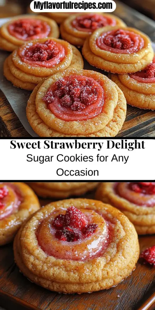 Elevate your baking game with Strawberry Delight Sugar Cookies, a vibrant treat perfect for any occasion. These cookies combine classic sugar cookie dough with fresh strawberries, resulting in a deliciously fruity flavor and soft texture. Whether for a birthday, holiday, or a simple sweet moment at home, these cookies will charm both kids and adults. Discover the joy of baking and sharing these delightful cookies that bring warmth and happiness to every gathering. Enjoy the sweet moments!