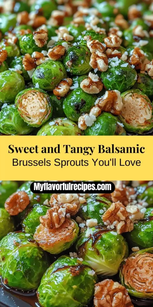 Discover the magic of Sweet & Tangy Balsamic Brussels Sprouts with this easy and flavorful recipe. These mini cabbages transform into tender bites with a perfect balance of sweetness and acidity thanks to balsamic vinegar and a hint of honey or maple syrup. Packed with nutrients and health benefits, Brussels sprouts can change anyone's perception of this misunderstood vegetable. Impress your family or guests with this vibrant side dish that's sure to become a favorite. Get ready to enjoy crunchy, caramelized sprouts coated in a delicious glaze!