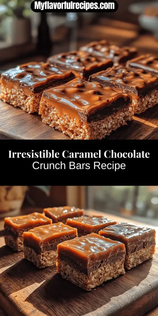 Discover the ultimate dessert experience with Caramel Chocolate Crunch Bars! This delicious treat combines layers of crunchy graham crackers, gooey caramel, and rich chocolate for a flavor explosion that will leave you wanting more. Perfect for any occasion, these bars are simple to make and offer variations for dietary preferences. Follow our detailed recipe to create your own batch and impress family and friends with this indulgent, mouthwatering dessert!