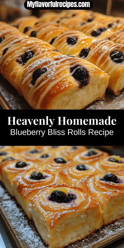 Experience the joy of baking with these delightful Blueberry Bliss Rolls! Soft and fluffy, these homemade treats are filled with sweet blueberries that contrast beautifully with a creamy icing. Perfect for breakfast, brunch, or dessert, these rolls are simple to make and sure to impress family and friends. Follow our step-by-step guide for tips on creating the ideal dough, filling, and baking techniques. Create delicious memories in your kitchen with this comforting recipe!