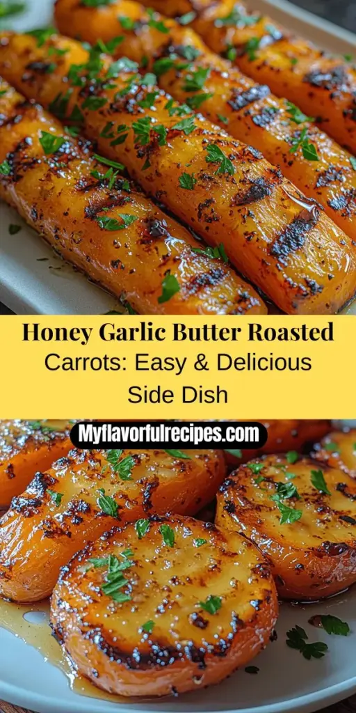 Discover the perfect side dish with Sweet & Savory Honey Garlic Butter Roasted Carrots. This delicious recipe transforms simple carrots into a vibrant, flavorful treat that balances sweetness and savoriness with honey, garlic, and butter. Packed with antioxidants and low in calories, these roasted carrots are not only healthy but also versatile enough to complement any meal. Enjoy them at family dinners, holiday gatherings, or as meal prep for a week of flavorful eating.
