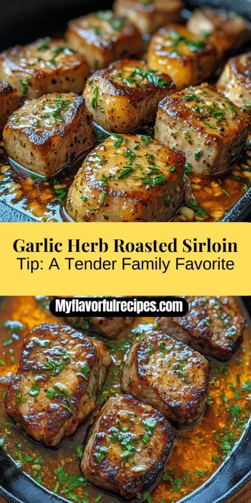 Discover the ultimate savory garlic herb roasted sirloin tip that combines flavor and affordability. Perfect for family dinners or festive gatherings, this cut of beef is known for its rich taste and tenderness, especially when slow-roasted. Infused with aromatic garlic, rosemary, and thyme, this dish is not only delicious but also nutritious. Learn easy preparation techniques to create a mouthwatering centerpiece that'll impress everyone at your table. Enjoy a delightful culinary experience!