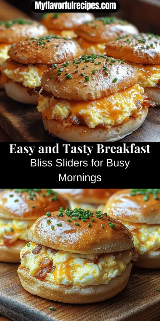 Start your day deliciously with Breakfast Bliss Sliders, the perfect mini sandwiches for busy mornings! These fluffy sliders are filled with scrambled eggs, savory cheese, and your choice of protein, all nestled in soft buns. They're quick to prepare, versatile, and can cater to any taste preference. Ideal for brunch gatherings or meal prepping, you'll love their blend of flavors and satisfying textures. Discover endless combinations and make breakfast a delightful experience!
