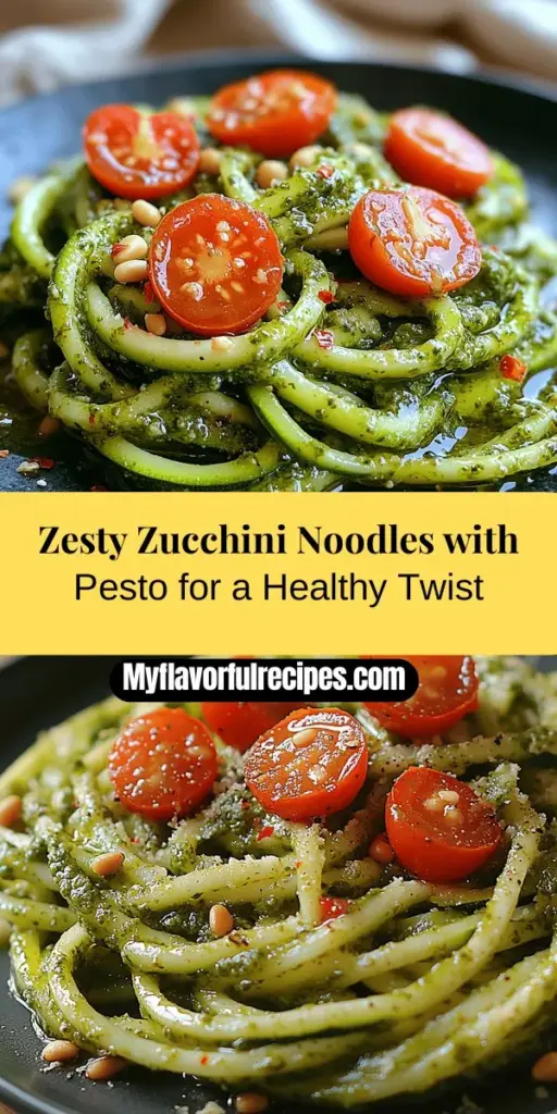 Discover the delicious world of Zesty Zucchini Noodles with Basil Pesto, a vibrant and healthy alternative to traditional pasta. This easy recipe showcases fresh, colorful ingredients that are not only low in carbs but also packed with essential nutrients. Learn how to make zoodles and a rich basil pesto that enhances every bite. Perfect for anyone looking to lighten their meals while enjoying bold flavors, this dish is sure to impress at any dinner table.