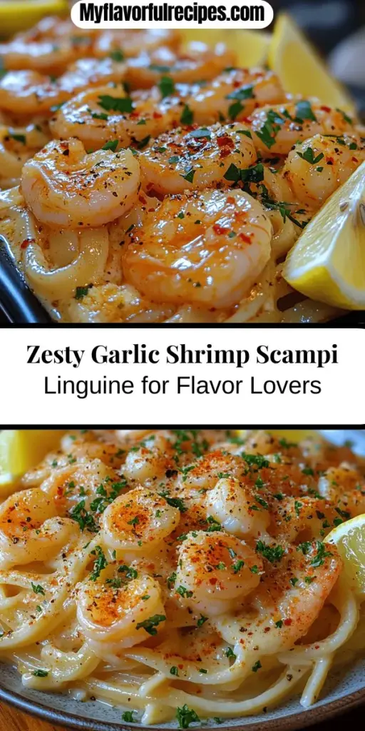 Indulge in the vibrant flavors of Zesty Garlic Shrimp Scampi Linguine, a perfect blend of succulent shrimp, garlic, and lemon enveloped in a luscious sauce. This dish pays homage to Italian-American cuisine and is great for any occasion, from family dinners to festive gatherings. With fresh ingredients and simple preparation steps, you can impress your guests with this delightful recipe. Get ready to savor every bite of this restaurant-quality meal!