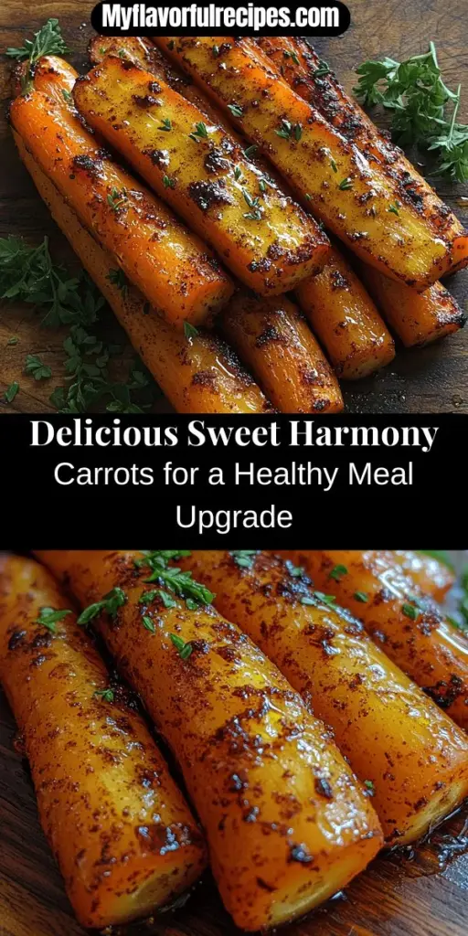 Discover the deliciousness of Sweet Harmony Carrots, a vibrant and healthy side dish that's perfect for any occasion. This recipe transforms simple carrots into a culinary delight with the rich flavors of honey, butter, and spices. Packed with essential nutrients, these carrots not only taste incredible but also contribute to your wellness. Whether you're hosting a special gathering or enjoying a weeknight meal, this quick and easy dish will impress family and friends alike. Enjoy the perfect balance of sweetness and spice with this delightful recipe!