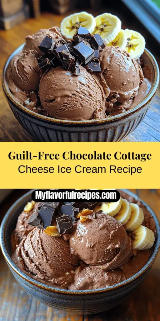 Satisfy your sweet tooth without the guilt with this Decadent Guilt-Free Chocolate Cottage Cheese Ice Cream! This innovative dessert combines the creamy goodness of low-fat cottage cheese and rich cocoa powder to create a protein-packed, delicious treat. It's customizable to suit your taste, allowing you to adjust the sweetness with natural sweeteners. Perfect for anyone looking to indulge while staying health-conscious, it’s a delightful blend of flavor and nutrition that you'll love!
