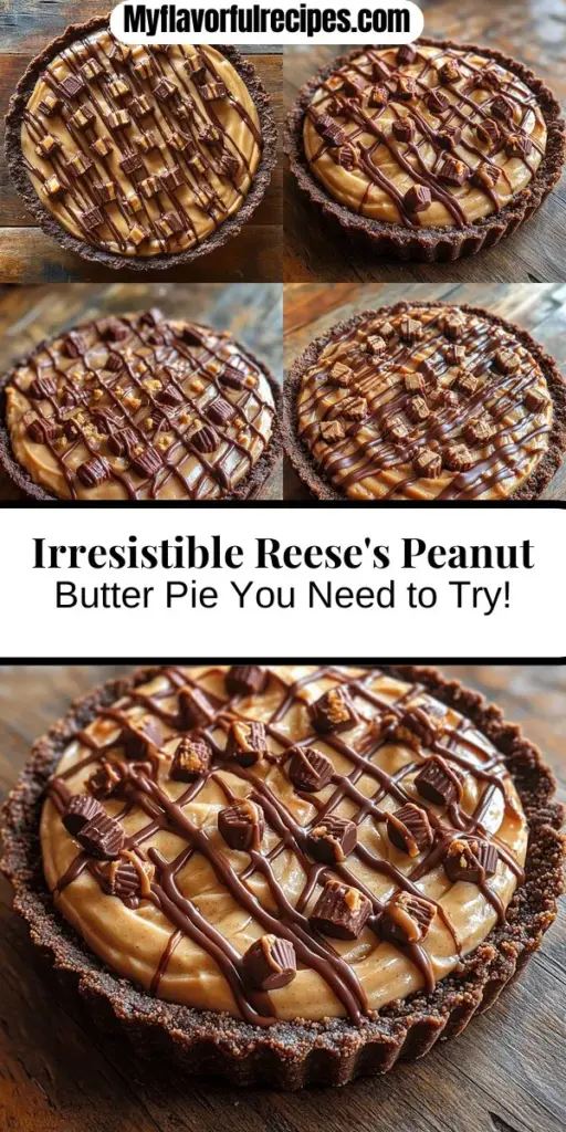 Discover the ultimate indulgence with this easy-to-make Reese's Peanut Butter Pie recipe. This delectable dessert features a crunchy chocolate cookie crust filled with a creamy peanut butter mixture that's both rich and smooth. Topped with luscious chocolate and garnished with Reese’s Peanut Butter Cups, it's perfect for any occasion, from birthday parties to cozy nights in. Follow our step-by-step guide to create a pie that will surely impress your guests and sweeten your celebrations. Treat yourself to a slice of bliss with this delightful dessert!