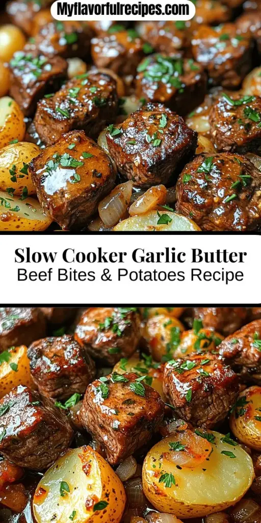 Indulge in the comforting flavors of Savory Slow Cooker Garlic Butter Beef Bites & Potatoes, a perfect meal for busy families or cozy gatherings. This effortless recipe combines tender beef chuck roast and baby potatoes, all infused with rich garlic butter and aromatic herbs. As it slowly cooks, the blend of flavors creates a mouthwatering experience that warms the heart. Enjoy a hassle-free dinner that leaves everyone at the table craving more!