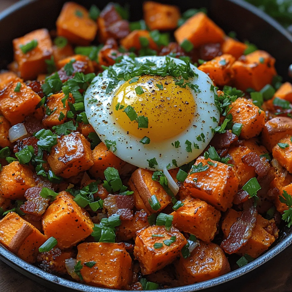 Sweet Potato Bacon Hash is a hearty and flavorful dish that perfectly marries sweet and savory elements, making it a favorite among food enthusiasts. This comforting meal not only satisfies your taste buds but also offers a delightful twist on traditional hash dishes. Whether you’re serving it up for breakfast, brunch, or even dinner, this recipe is incredibly versatile. The vibrant colors and rich flavors make it a visually appealing dish that everyone will love, whether enjoyed on a lazy Sunday morning or as a quick weeknight dinner.