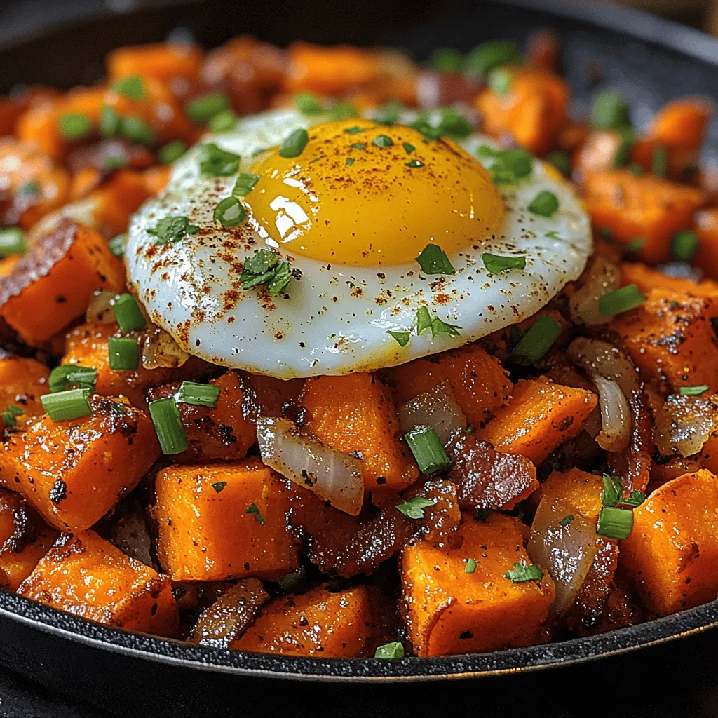 Sweet Potato Bacon Hash is a hearty and flavorful dish that perfectly marries sweet and savory elements, making it a favorite among food enthusiasts. This comforting meal not only satisfies your taste buds but also offers a delightful twist on traditional hash dishes. Whether you’re serving it up for breakfast, brunch, or even dinner, this recipe is incredibly versatile. The vibrant colors and rich flavors make it a visually appealing dish that everyone will love, whether enjoyed on a lazy Sunday morning or as a quick weeknight dinner.