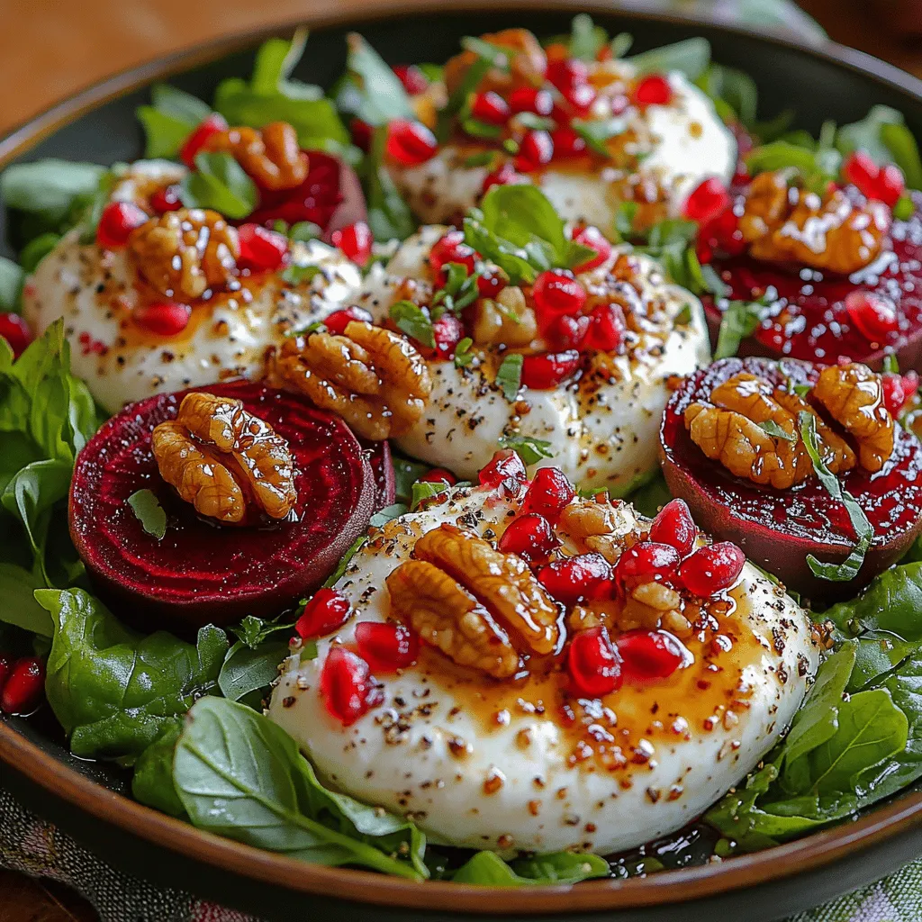 In the realm of salads, few dishes can compare to the vibrant allure of a Beet & Burrata Bliss Salad. This culinary delight marries the earthy sweetness of roasted beets with the creamy richness of burrata cheese, creating a feast for both the eyes and the palate. The salad's radiant hues, fresh ingredients, and harmonious balance of flavors make it a perfect addition to any dining table—whether for a casual lunch, a festive gathering, or a refined dinner party.