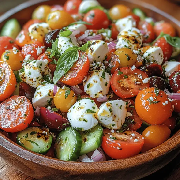 As the days grow longer and the sun shines brighter, fresh summer salads become the culinary stars of the season. There’s something undeniably refreshing about a salad that features the vibrant colors and flavors of summer produce. Among the many options, the Vibrant Summer Tomato Bliss Salad stands out as a quintessential dish that captures the essence of warm weather dining. Bursting with freshness, this salad not only tantalizes your taste buds but also provides a refreshing respite from the heat.