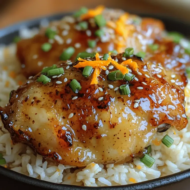If you're looking for a dish that perfectly marries the zestiness of fresh orange with the warm, spicy notes of ginger, look no further than Ginger Orange Glazed Chicken. This tantalizing recipe not only delivers a delightful flavor experience but also serves as a healthier alternative to many traditional chicken dishes. By choosing skinless chicken thighs, you enjoy a succulent meal without the excess fat, allowing the vibrant glaze to truly shine.