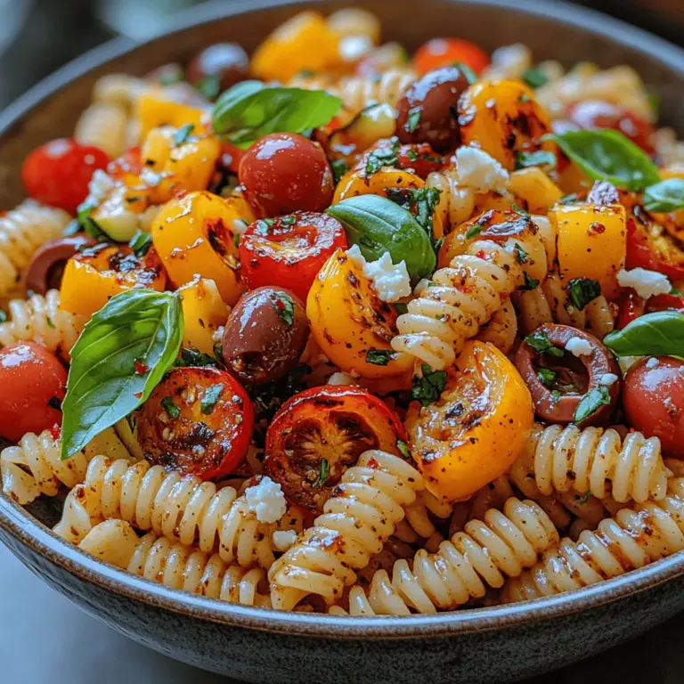 When it comes to pasta salads, the choice of pasta is crucial. For this recipe, fusilli or penne are excellent options. Fusilli, with its spiral shape, effectively captures dressings and small pieces of vegetables, ensuring every bite is flavorful. On the other hand, penne’s tubular form allows it to hold onto the ingredients, making it easy to enjoy the salad without losing any of the delicious components. Both pasta types are versatile and can be cooked to a perfect al dente texture, providing a satisfying chew that complements the other ingredients.
