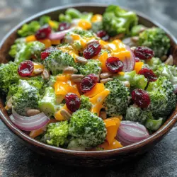 The Sweet & Tangy Broccoli Salad is a vibrant dish that brings together the crunch of fresh vegetables and the delightful interplay of sweet and savory flavors. This salad has gained popularity not only for its delicious taste but also for its colorful presentation and nutritional benefits. In a world where healthy eating is paramount, this salad serves as an excellent example of how to enjoy wholesome ingredients without sacrificing flavor.