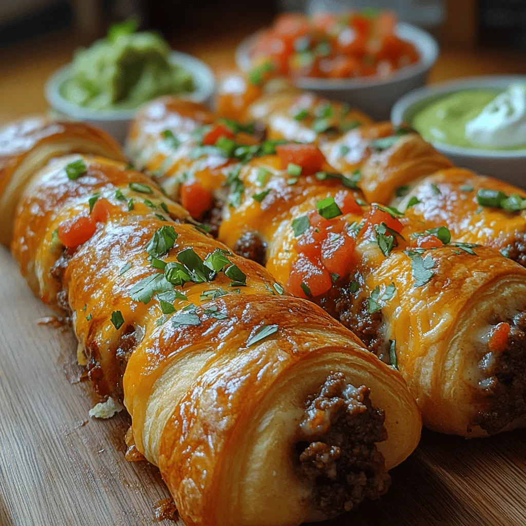 If you're searching for a savory snack or a delightful meal that combines the beloved flavors of tacos in a fun and handheld format, look no further than Cheesy Taco Sticks. This easy-to-make recipe takes the classic elements of a taco—seasoned meat, gooey cheese, and zesty toppings—and wraps them in a convenient stick form that’s perfect for dipping, sharing, or enjoying solo. Whether you're hosting a game day party, preparing a quick weeknight dinner, or simply craving a satisfying snack, these Cheesy Taco Sticks are sure to be a hit.