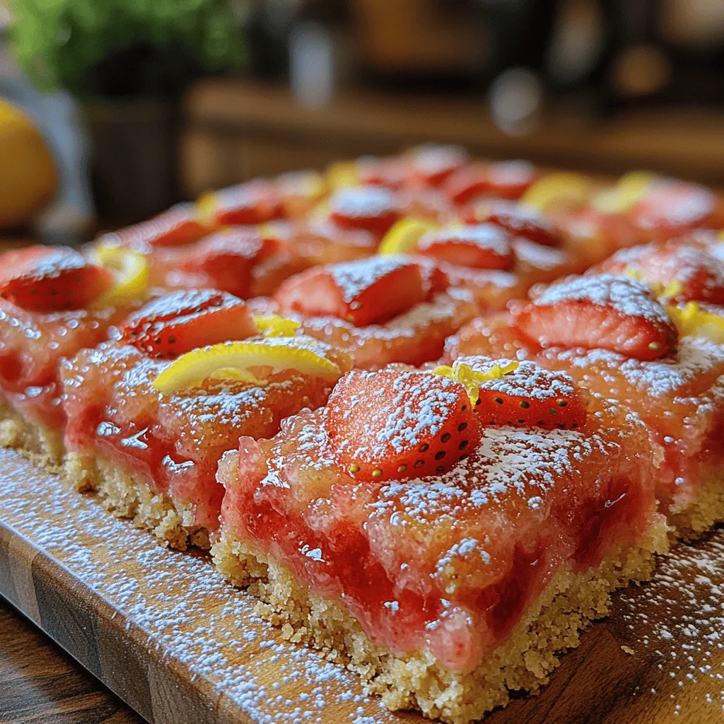 Lemon bars have become a beloved staple in dessert cuisine, renowned for their bright, tangy flavor and simple, yet satisfying, sweetness. Over the years, various creative adaptations have emerged, transforming the classic lemon bar into delightful variations that cater to different palates. One such twist that has captured the hearts of dessert enthusiasts is the combination of strawberries with the traditional lemonade bar, resulting in the refreshingly delicious Zesty Strawberry Lemonade Bars.
