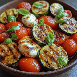 As the sun shines brighter and the days grow longer, the allure of summer gatherings and outdoor meals beckons us to explore fresh, vibrant dishes. One such delightful creation is the Grilled Zucchini Caprese Salad. This dish offers a refreshing twist on the traditional Caprese salad, renowned for its simple yet delicious combination of fresh mozzarella, ripe tomatoes, and aromatic basil. By introducing grilled zucchini into the mix, we elevate this classic salad, adding depth and a smoky flavor that harmonizes beautifully with the other ingredients.
