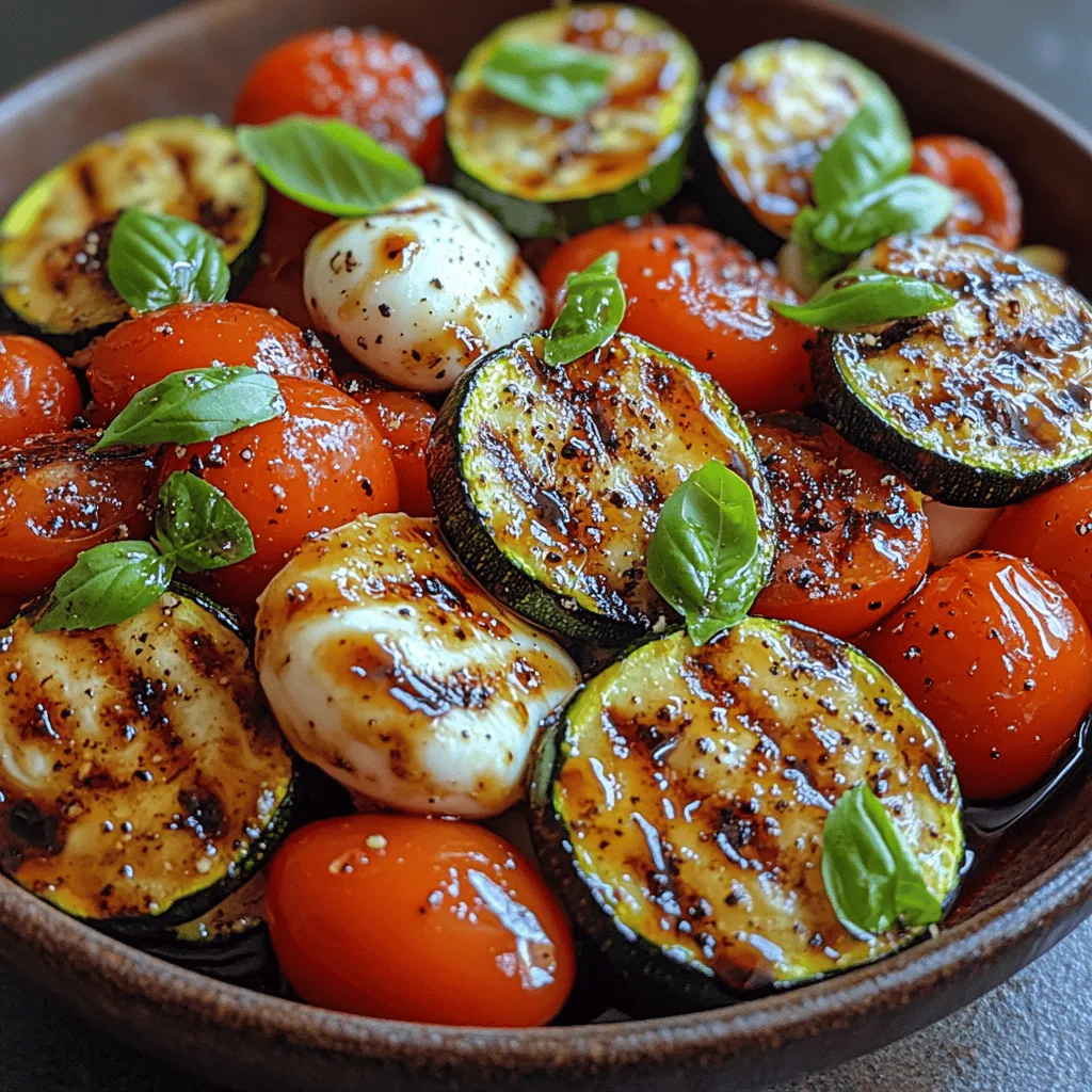 As the sun shines brighter and the days grow longer, the allure of summer gatherings and outdoor meals beckons us to explore fresh, vibrant dishes. One such delightful creation is the Grilled Zucchini Caprese Salad. This dish offers a refreshing twist on the traditional Caprese salad, renowned for its simple yet delicious combination of fresh mozzarella, ripe tomatoes, and aromatic basil. By introducing grilled zucchini into the mix, we elevate this classic salad, adding depth and a smoky flavor that harmonizes beautifully with the other ingredients.