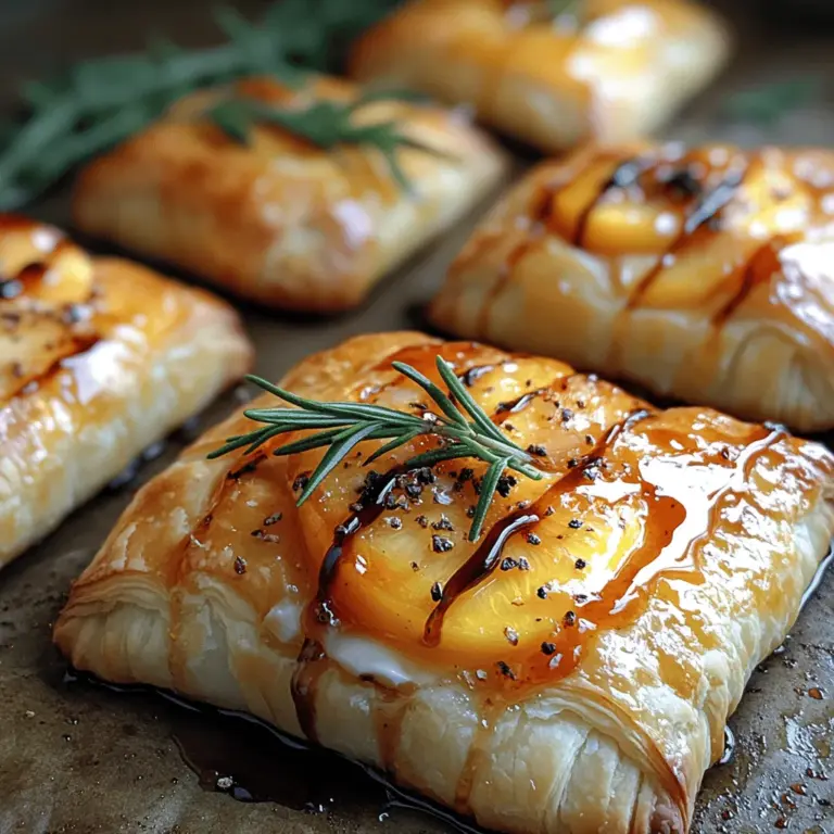 In the world of appetizers, few combinations are as captivating as the blend of sweet and savory flavors. This delightful harmony not only tantalizes the taste buds but also elevates any gathering, making it unforgettable. One such dish that perfectly encapsulates this balance is the Nectarine Brie Puff Melts. Imagine the juicy freshness of ripe nectarines nestled within creamy, rich Brie cheese, all enveloped in a golden, flaky puff pastry. This recipe is not just a treat for the palate; it’s a feast for the eyes, featuring a vibrant color palette that enhances its appeal.
