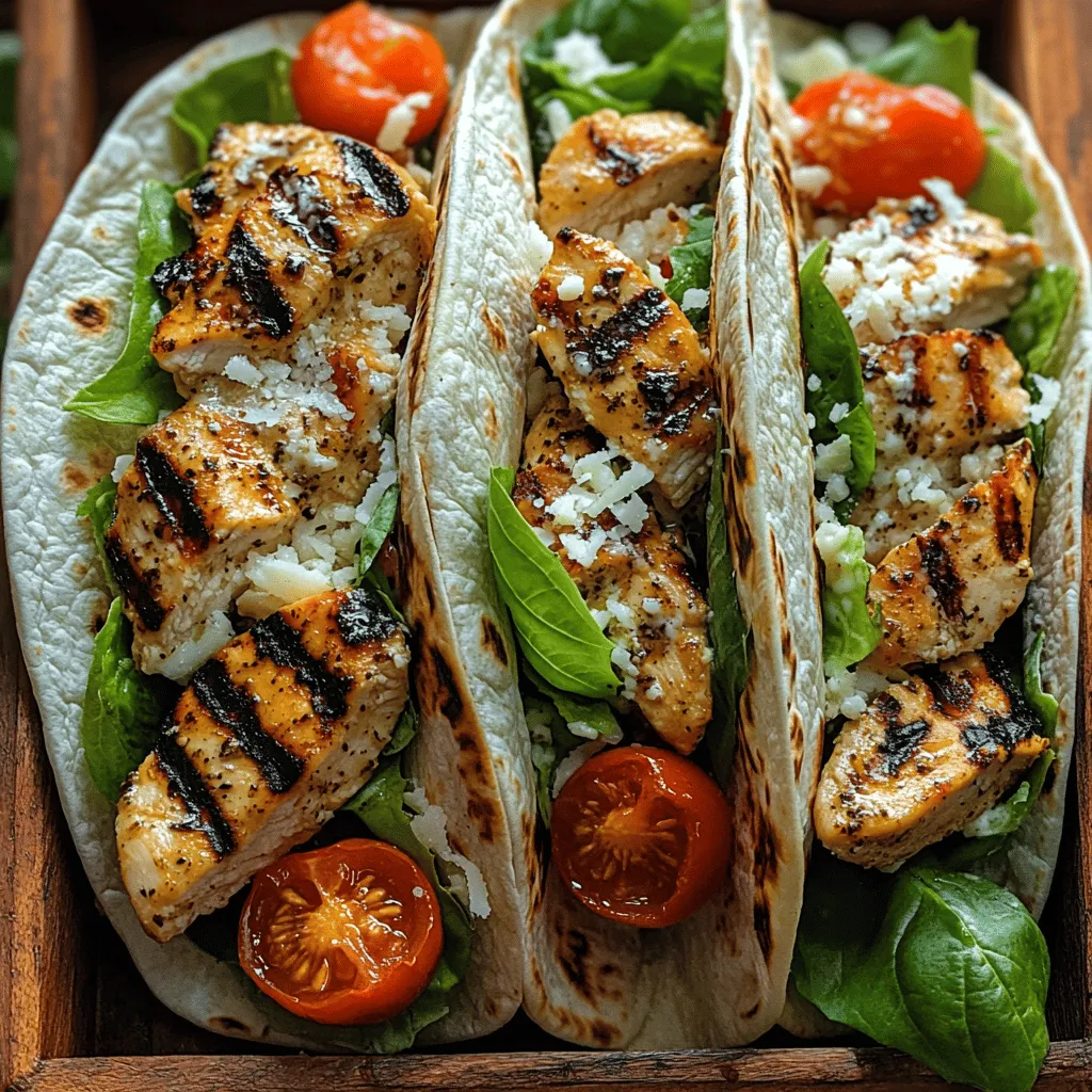 Grilled Chicken Caesar Wraps represent a harmonious blend of flavors and textures, making them an ideal meal for any occasion. This dish takes the classic Caesar salad and elevates it into a portable wrap, perfect for picnics, quick lunches, or an easy weeknight dinner. With grilled chicken breast, crisp romaine lettuce, and creamy Caesar dressing all enveloped in a soft tortilla, this wrap is not only delicious but also satisfying.