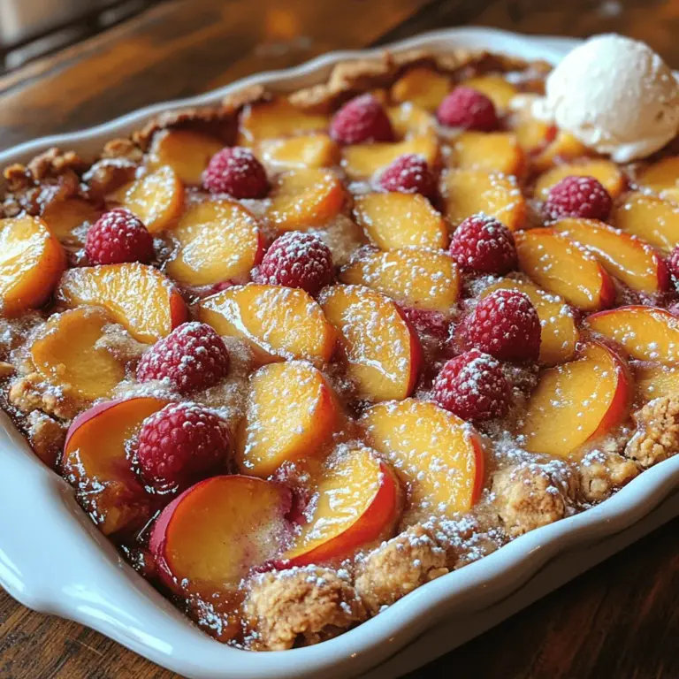To create a truly memorable cobbler, it’s essential to understand the key ingredients that work in harmony to produce a delicious result. Each component plays a vital role in developing the flavor, texture, and overall appeal of the dish. Let’s explore the primary ingredients that make this Peach and Raspberry Cobbler a standout dessert.