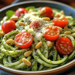 Refreshing Zesty Pesto Zoodle Salad: A Deliciously Light Meal