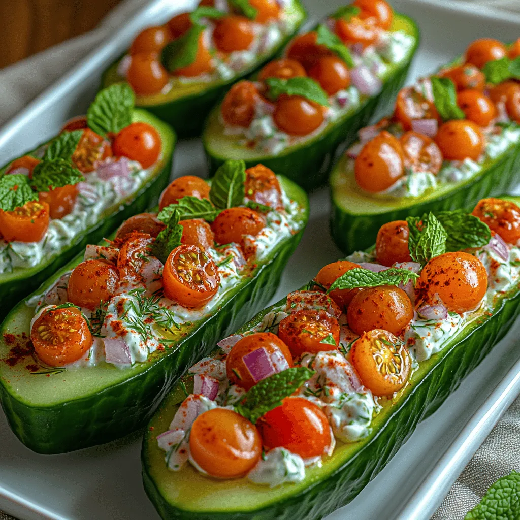 At the heart of our Smoky Cucumber Tzatziki Boats lies the English cucumber, known for its mild flavor and refreshing crunch. Unlike their common counterparts, English cucumbers are longer, have a thinner skin, and are virtually seedless. This unique characteristic makes them ideal for creating refreshing boats that not only hold their shape but also provide a delightful crunch without overwhelming the palate.