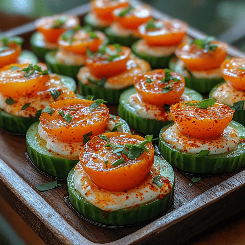 Creating the perfect cavity in your cucumbers for the Spicy Tomato Cucumber Bites is crucial for holding the flavorful cream cheese mixture without compromising their structural integrity. Start by choosing firm cucumbers; English cucumbers are an excellent choice due to their long, straight shape and minimal seeds.