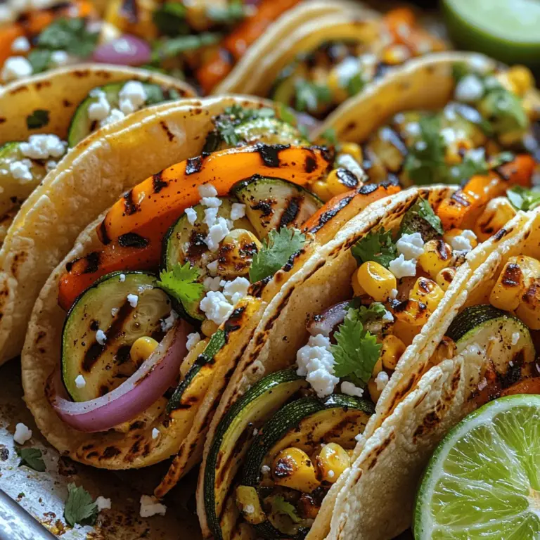 In a world filled with culinary possibilities, Smoky Grilled Veggie Tacos stand out as a delicious and healthy option that appeals to both vegetarians and meat-lovers alike. Imagine sinking your teeth into a warm tortilla filled with tender, smoky vegetables that burst with flavor; it’s a delightful experience that captivates the senses. Grilling vegetables not only elevates their natural flavors but also imparts a delightful char that makes them the stars of this taco recipe.