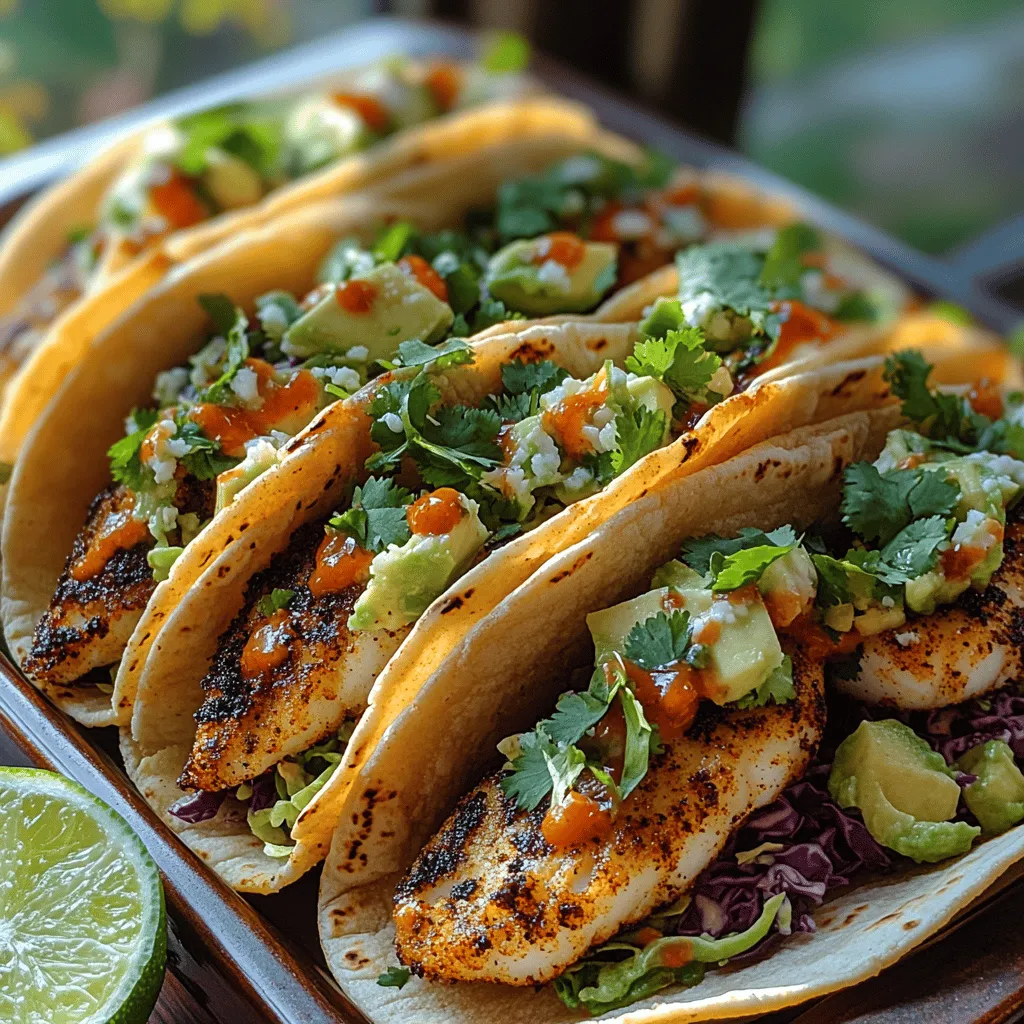 If you're on the lookout for a recipe that packs a punch with vibrant flavors and a tantalizing kick, look no further than Fiery Flavor Burst Blackened Fish Tacos. This dish offers a delightful fusion of fresh ingredients and bold spices, making it a standout choice for taco night or any occasion when you desire something extraordinary. The combination of perfectly blackened fish, a zesty cabbage slaw, and a few additional toppings creates a taco experience that is not only delicious but also visually appealing.