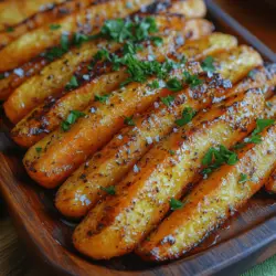If you’re on the lookout for a snack that combines indulgence with nutrition, look no further than Sweet Crunchy Carrot Fries with Honey Glaze. This delightful dish not only appeals to your taste buds but also aligns with health-conscious eating. Imagine the natural sweetness of fresh carrots, perfectly complemented by a luscious honey glaze, all elevated by a hint of warmth from spices. These carrot fries are not just a side dish; they can easily take center stage on your dining table, offering a satisfying crunch and a burst of flavor that is sure to impress.
