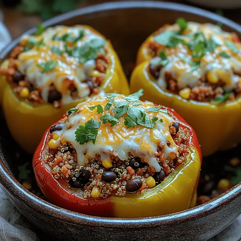 Stuffed bell peppers are a timeless dish that combines nutrition and flavor into one delightful package. The bright colors and varying textures of bell peppers make them not only visually appealing but also versatile in the kitchen. As a wholesome meal option, turkey-loaded bell peppers stand out as a fantastic choice for families looking to eat healthy without sacrificing taste. By using ground turkey and quinoa as primary ingredients, this recipe offers a leaner alternative to traditional stuffing options, making it an excellent fit for meal prep, busy weeknight dinners, or simply a nutritious addition to your weekly menu.