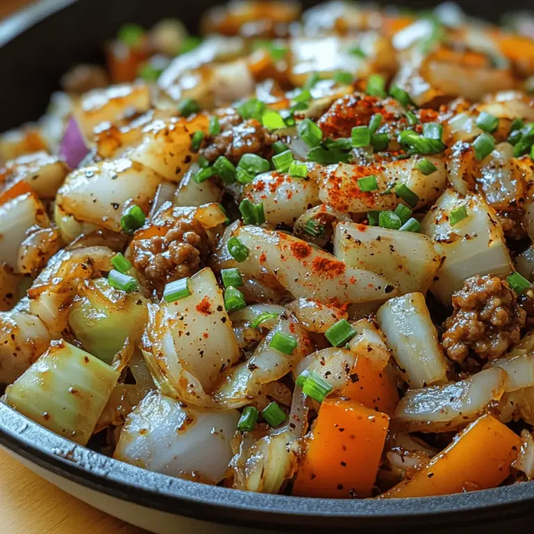 In the world of quick and nutritious meals, few dishes stand out quite like Savory Skillet Sautéed Cabbage & Turkey Delight. This delightful recipe combines the earthy sweetness of sautéed cabbage with the hearty goodness of ground turkey, creating a meal that is both satisfying and nourishing. Packed with vitamins and a burst of flavors, this dish is perfect for anyone looking to whip up a healthy dinner without spending hours in the kitchen.