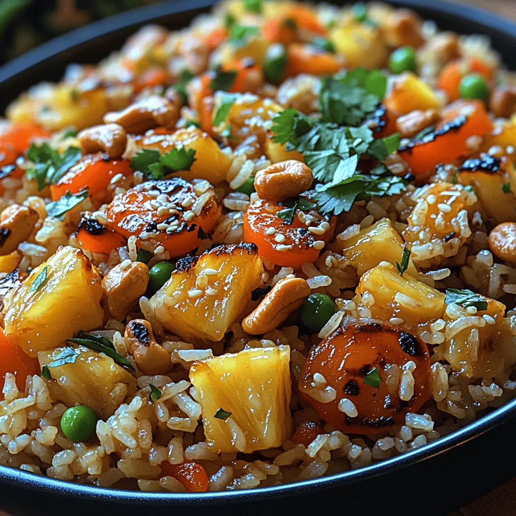 Fried rice is a beloved dish that transcends cultures, offering a comforting foundation that can be tailored to suit any palate. Its versatility is one of its most appealing aspects; whether you're whipping up a quick weeknight dinner or impressing guests at a gathering, fried rice can adapt to your needs. Among the myriad of variations, Tropical Paradise Pineapple Fried Rice stands out as a unique and vibrant twist on this classic.