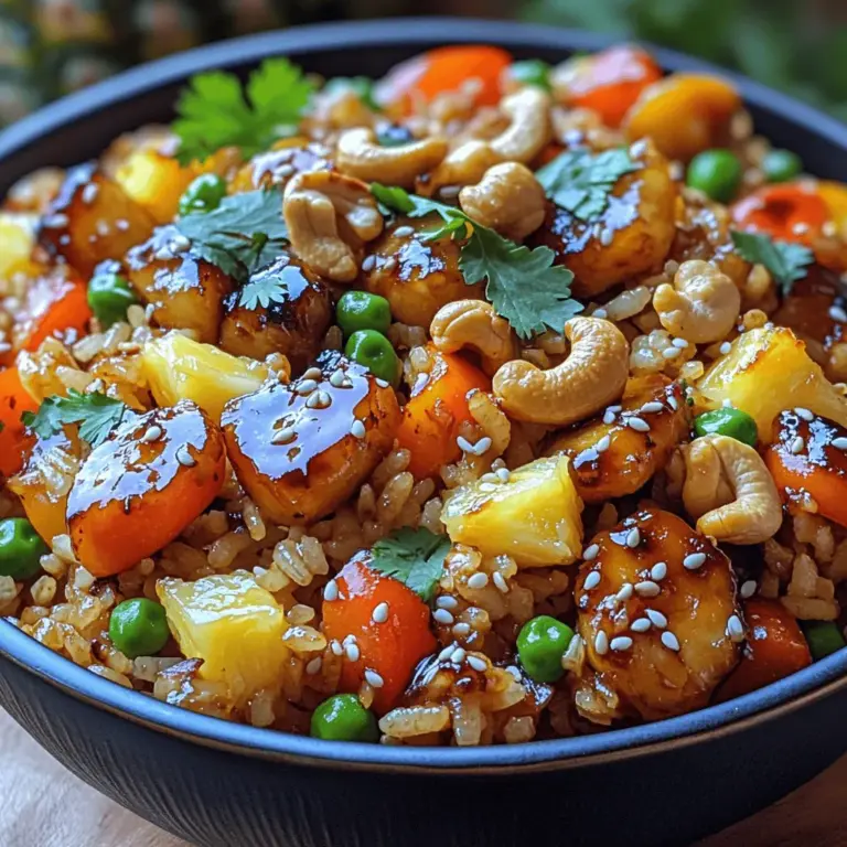 Fried rice is a beloved dish that transcends cultures, offering a comforting foundation that can be tailored to suit any palate. Its versatility is one of its most appealing aspects; whether you're whipping up a quick weeknight dinner or impressing guests at a gathering, fried rice can adapt to your needs. Among the myriad of variations, Tropical Paradise Pineapple Fried Rice stands out as a unique and vibrant twist on this classic.