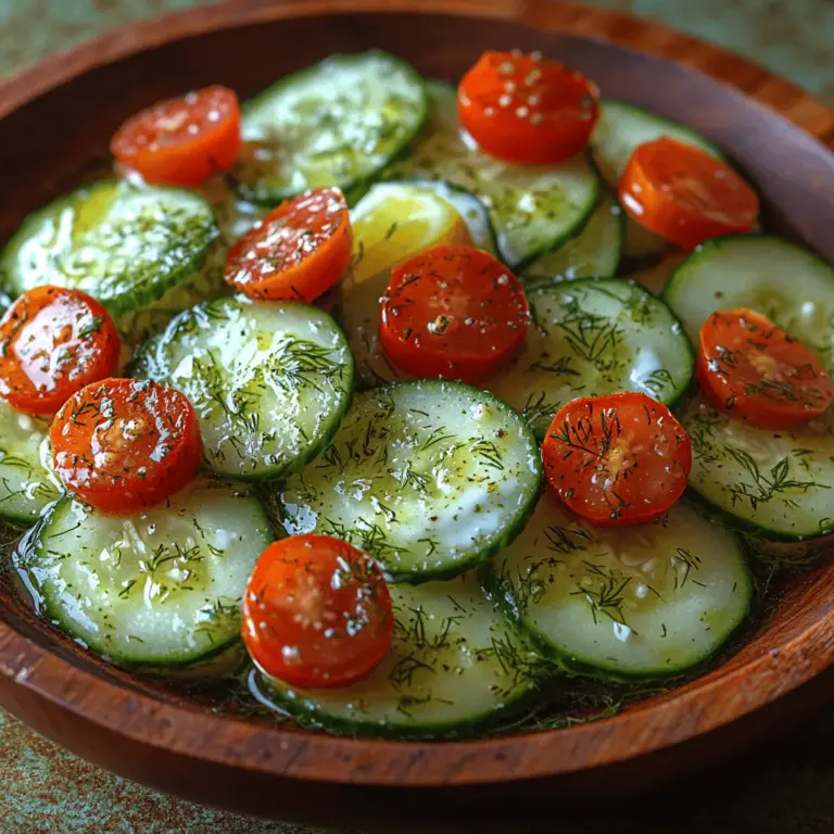 As the sun shines bright and the temperatures rise, nothing beats a crisp and refreshing cucumber salad. Known for their hydrating properties, cucumbers are the quintessential summer vegetable, offering a delightful crunch and a mild flavor that pairs beautifully with a variety of ingredients. In this article, we’ll explore the delightful Crisp & Refreshing Cucumber Dill Salad, a dish that not only satisfies your palate but also brings a wave of freshness to your dining table.