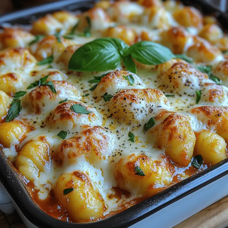 There's something inherently comforting about gnocchi—a delightful Italian dish that brings warmth and satisfaction to the table. Whether enjoyed as a stand-alone meal or as a side dish, gnocchi is incredibly versatile, making it a favorite among families and busy individuals alike. In this recipe for Cheesy Delight Baked Gnocchi, we take this classic dish to new heights by layering it with a rich, creamy sauce and generous amounts of cheese, creating a comforting dish that is as delightful to eat as it is to prepare.