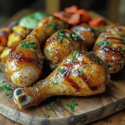 Are you looking for a dish that strikes the perfect balance between sweet and tangy flavors while being easy to prepare? Look no further than Maple Mustard Glazed Chicken Drumsticks. This delightful recipe features juicy chicken drumsticks coated in a rich glaze made from pure maple syrup and zesty Dijon mustard, making it an irresistible choice for any meal.
