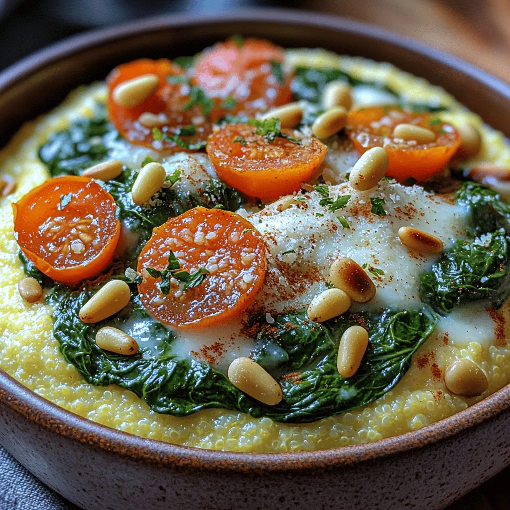 Polenta, a dish made from ground cornmeal, has been a staple in Italian cuisine for centuries. Its creamy texture and mild flavor make it a versatile base for a variety of toppings, inspiring chefs and home cooks to experiment with it in countless ways. Among the many delightful creations that feature polenta, Creamy Spinach Polenta Bowls stand out as a nourishing and comforting meal suitable for any occasion. This dish embraces the essence of comfort food, combining the rich creaminess of polenta with the vibrant flavors of sautéed spinach, resulting in a dish that is not only satisfying but also visually appealing.