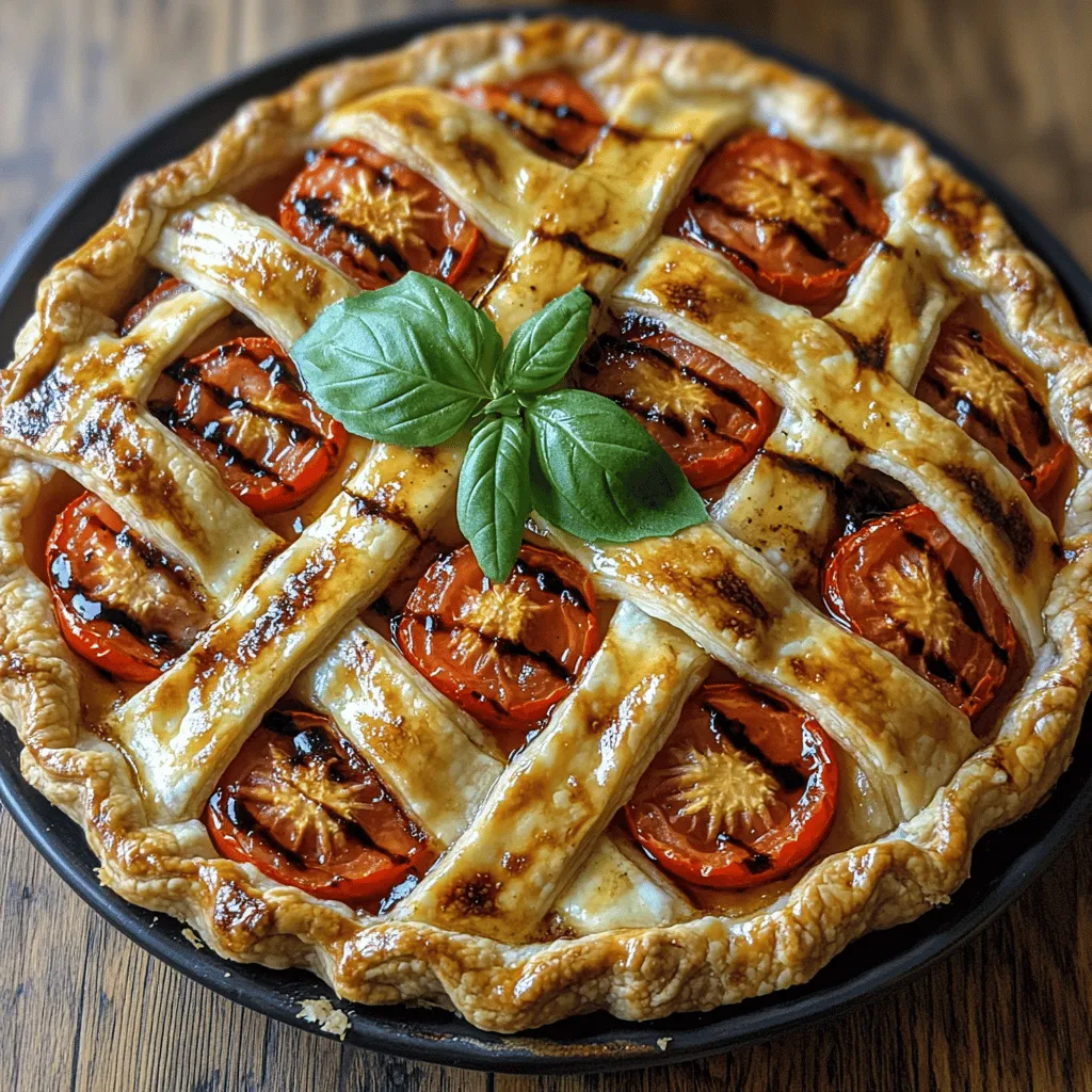 If you're looking for a dish that beautifully marries fresh ingredients with comforting flavors, look no further than the Roasted Garlic Tomato Lattice Pie. This pie is not just a visual masterpiece with its intricate lattice crust, but it also offers a delightful combination of ripe tomatoes, aromatic garlic, and creamy mozzarella. As you slice into this savory delight, the fragrant aroma of roasted garlic wafts through the air, inviting everyone to gather around the table.