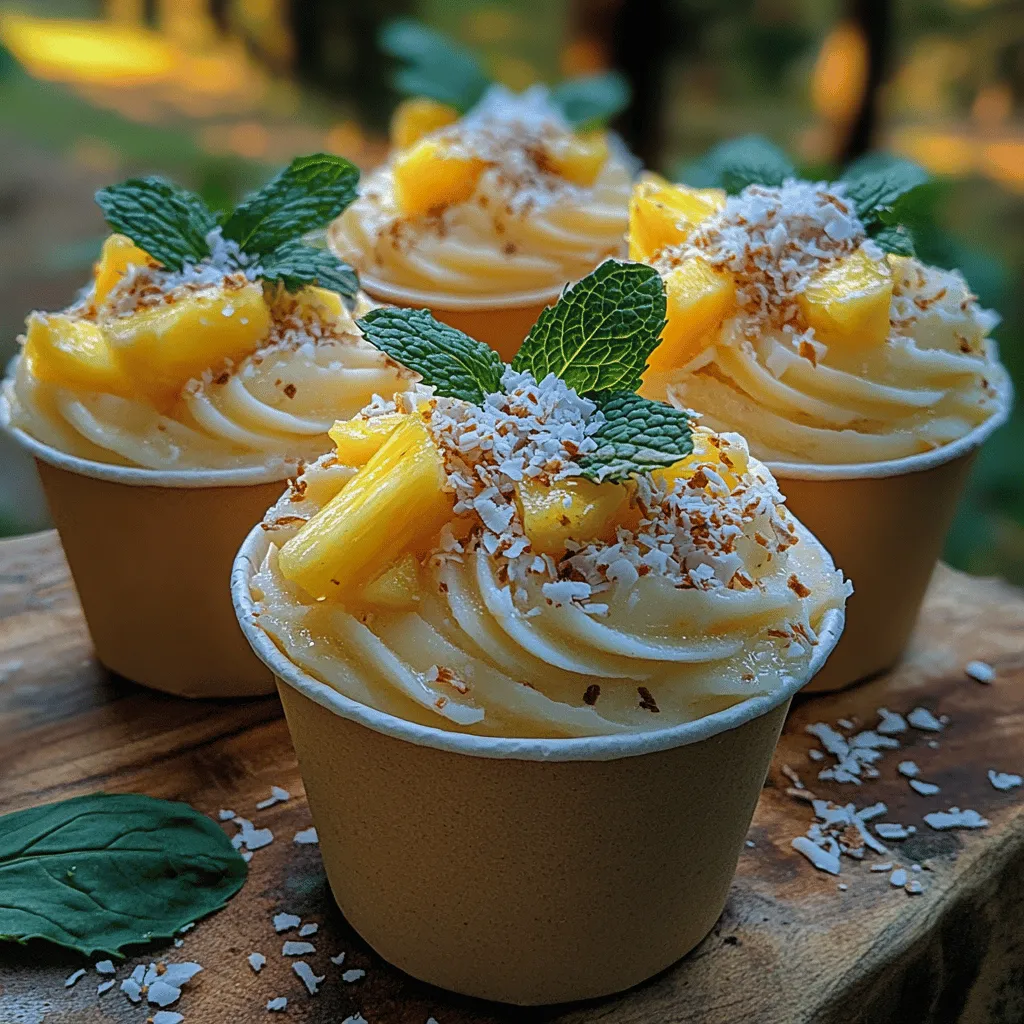 If you're looking to bring a taste of the tropics to your kitchen, look no further than Tropical Frozen Pineapple Coconut Cups. This delightful recipe combines the juicy sweetness of fresh pineapple with the creamy richness of coconut milk, creating a refreshing treat that is perfect for warm days, summer gatherings, or simply as a healthy dessert option. The vibrant flavors not only evoke images of sun-soaked beaches but also offer a sensory escape that is sure to uplift your spirits.