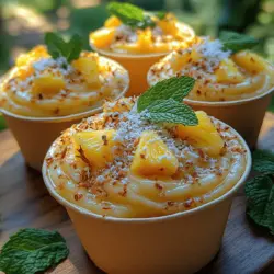 If you're looking to bring a taste of the tropics to your kitchen, look no further than Tropical Frozen Pineapple Coconut Cups. This delightful recipe combines the juicy sweetness of fresh pineapple with the creamy richness of coconut milk, creating a refreshing treat that is perfect for warm days, summer gatherings, or simply as a healthy dessert option. The vibrant flavors not only evoke images of sun-soaked beaches but also offer a sensory escape that is sure to uplift your spirits.