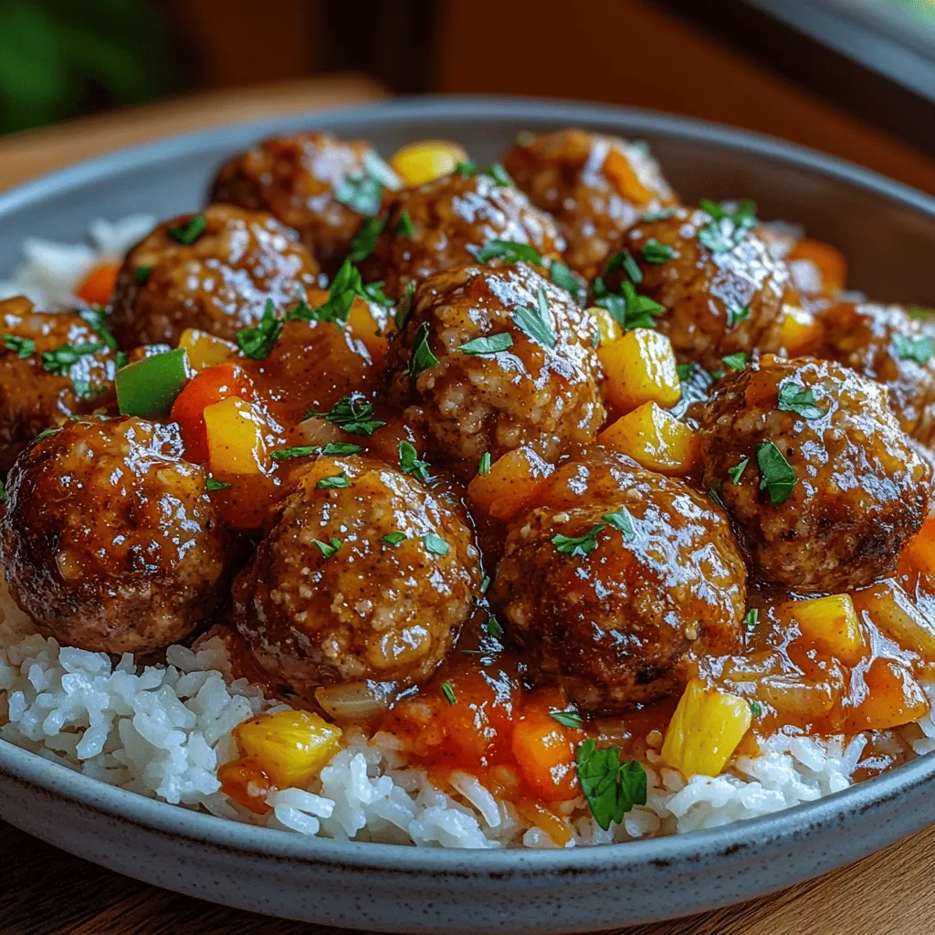 Welcome to the culinary world of Tangy Delight Meatballs, a dish that beautifully marries savory and sweet with a delightful twist! This recipe is not just a meal; it's an experience that brings to life the vibrant flavors of sweet pineapple, zesty lime, and succulent meat, creating a harmonious blend that tantalizes your taste buds. Whether you're preparing a family dinner or hosting a gathering, these meatballs are sure to impress and satisfy even the pickiest eaters.