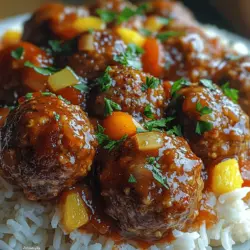 Welcome to the culinary world of Tangy Delight Meatballs, a dish that beautifully marries savory and sweet with a delightful twist! This recipe is not just a meal; it's an experience that brings to life the vibrant flavors of sweet pineapple, zesty lime, and succulent meat, creating a harmonious blend that tantalizes your taste buds. Whether you're preparing a family dinner or hosting a gathering, these meatballs are sure to impress and satisfy even the pickiest eaters.