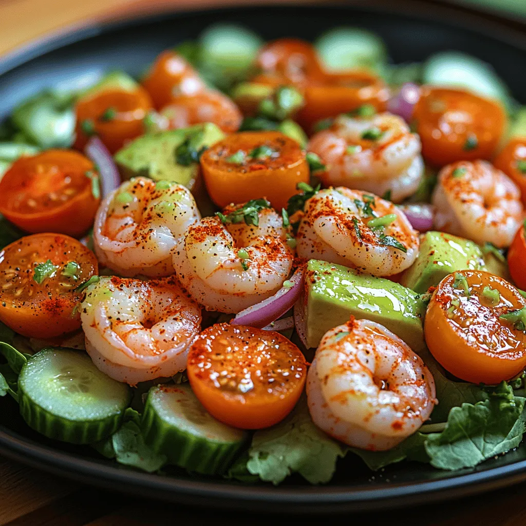 The Zesty Shrimp Avocado Salad is not only a feast for the eyes but also a powerhouse of nutrition. Shrimp is an excellent source of high-quality protein and is rich in omega-3 fatty acids, which are essential for heart health. Avocados, on the other hand, are famous for their creamy texture and abundant healthy fats, particularly monounsaturated fats, which can help reduce bad cholesterol levels. Additionally, avocados are packed with fiber, vitamins, and minerals.