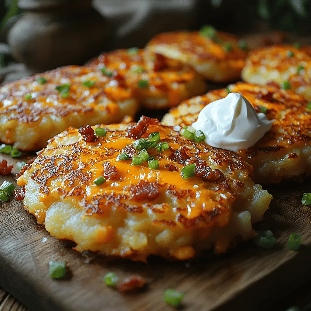 Cheddar Bacon Potato Pancakes are a delightful fusion of flavors that bring comfort and satisfaction to any meal of the day. These pancakes are not your typical breakfast fare; they are a savory twist that combines the heartiness of potatoes with the rich, melty goodness of sharp cheddar cheese and the irresistible crunch of crispy bacon. Perfect for breakfast, brunch, or even as a snack, these pancakes are sure to please anyone at the table.